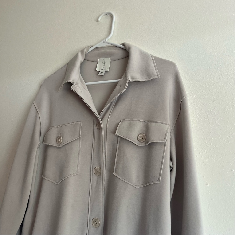 Joie Off White / Gray Women's Shacket Size Small Heavy Dri Fit Material